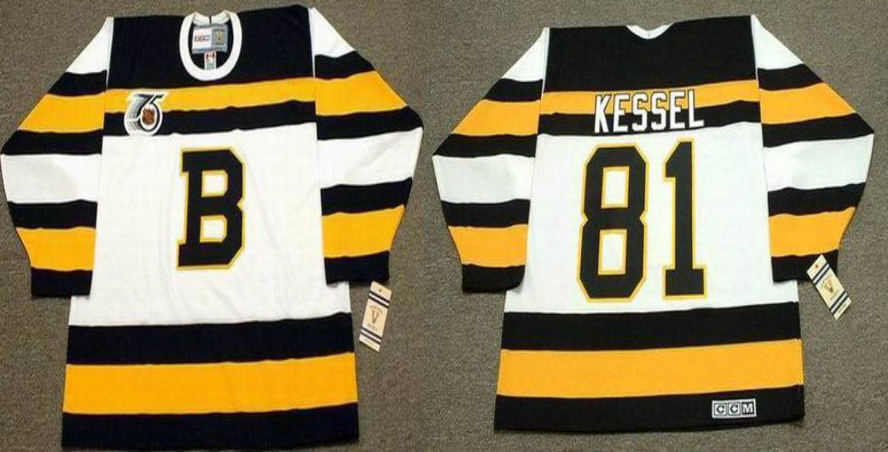 2019 Men Boston Bruins 81 Kessel White CCM NHL jerseys